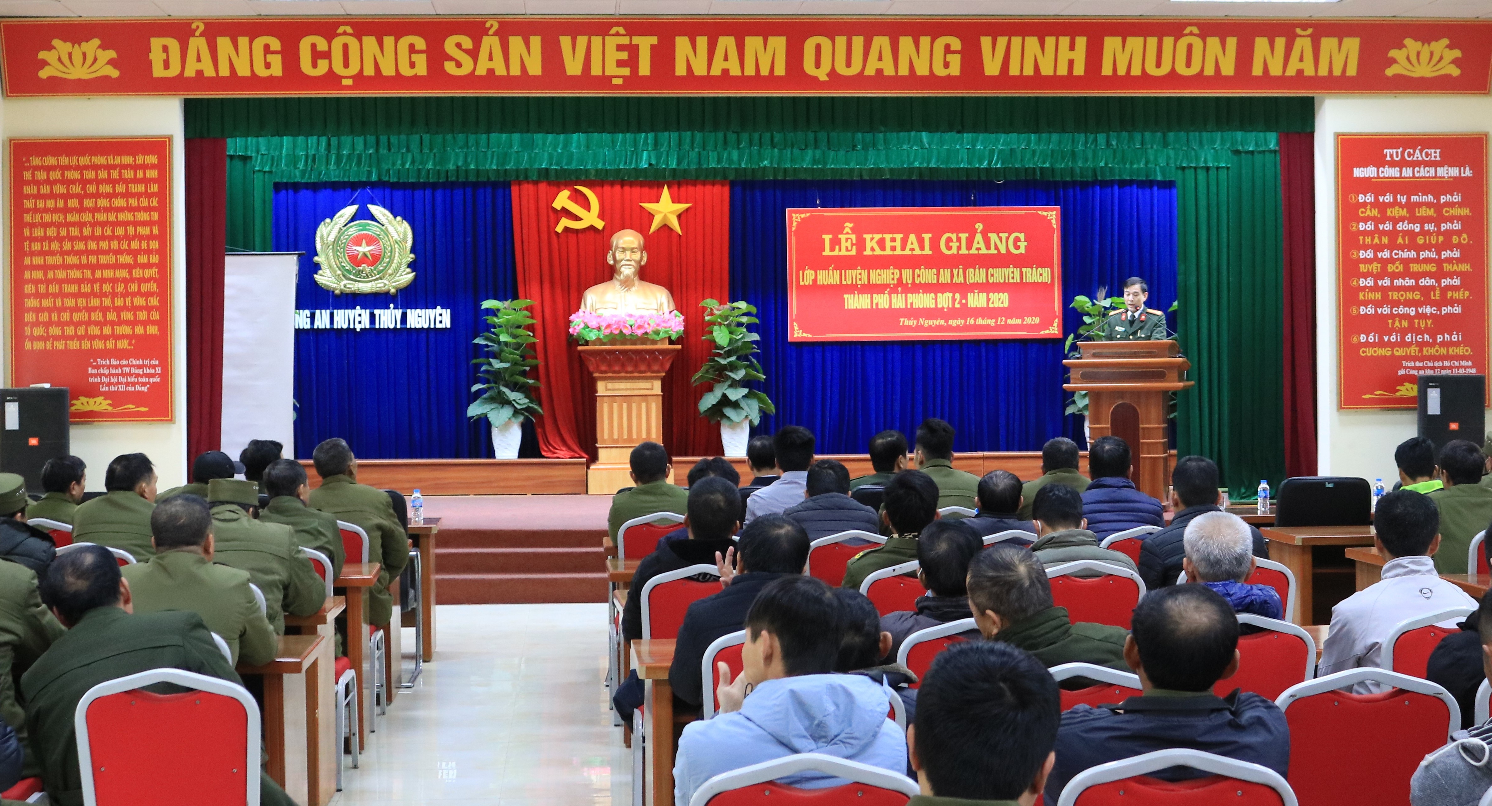 Khai giảng lớp huấn luyện nghiệp vụ Công an xã đợt 2 – năm 2020